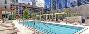 Outdoor Rooftop Pool at Block 37 Apartments